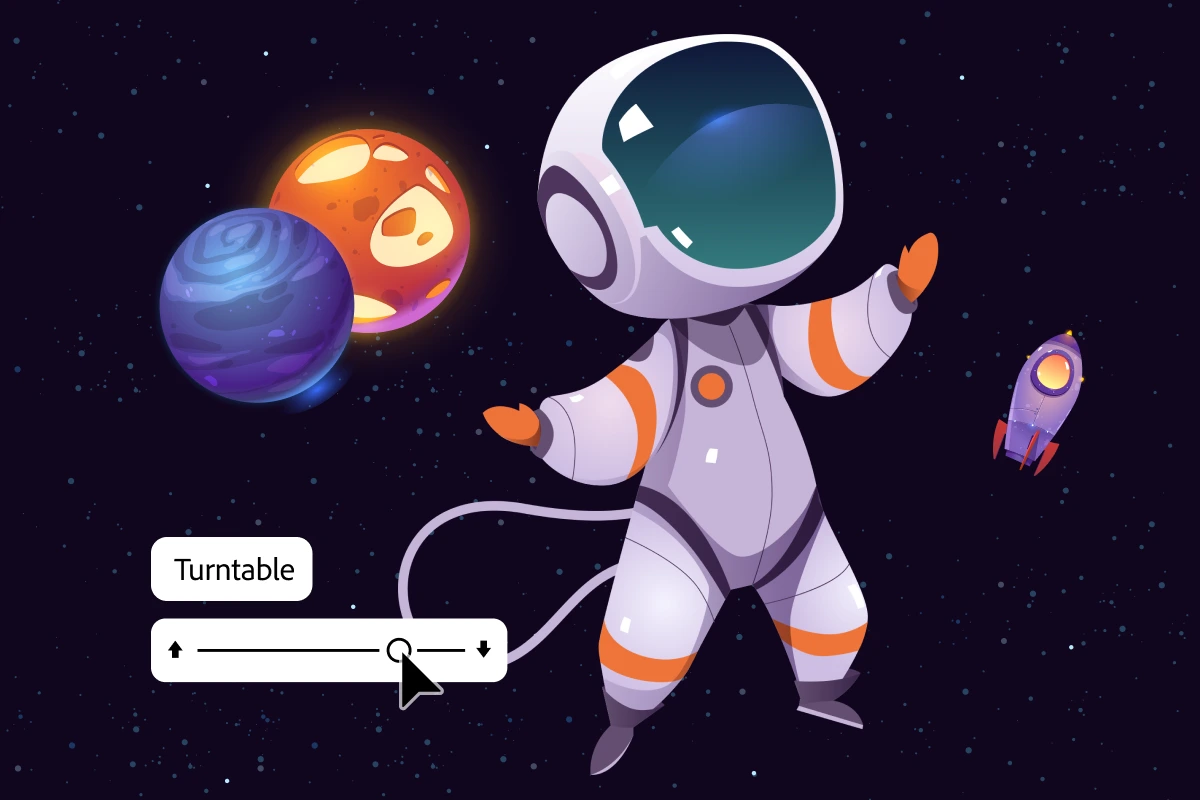 Adobe Turntable multi-angle vector views in Illustrator