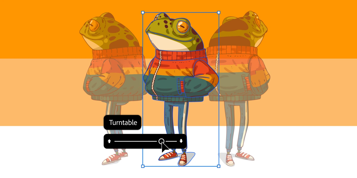 Adobe Turntable editable vector output in Illustrator